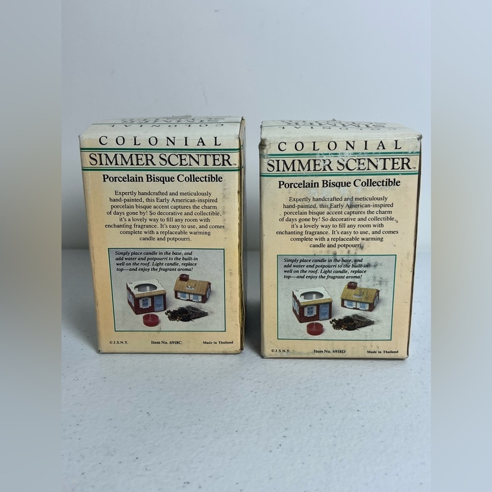 Colonial Simmer Scenter Porcelain Bisque Collectible Lot of 2 Store & Mill VTG - Picture 2 of 12